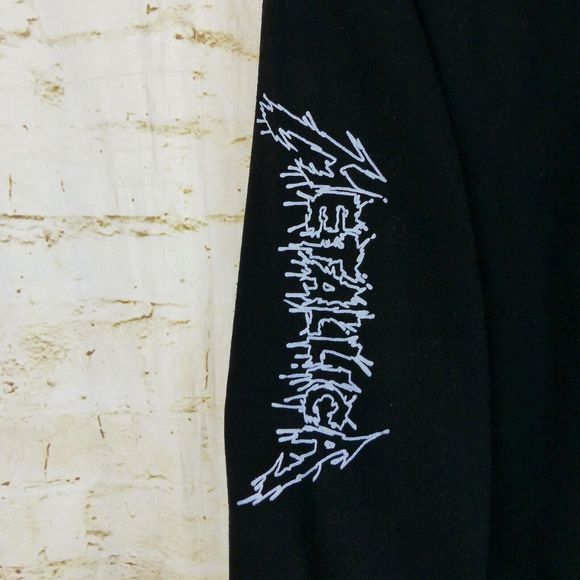 Metallica One Hoodie Mens S Black Pushead Skull And Justice For All Metal FLAWS - Picture 11 of 12